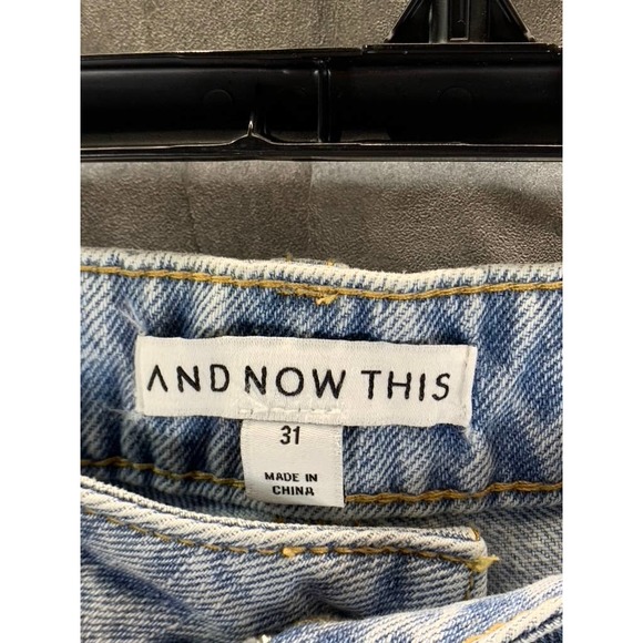 And Now This Women's Pryer Distressed Raw-Hem Denim Jeans SZ 31 - Picture 10 of 12